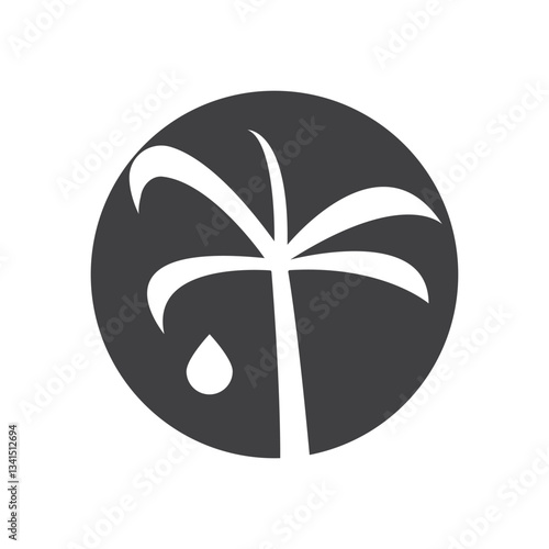 Palm oil logo vector flat design