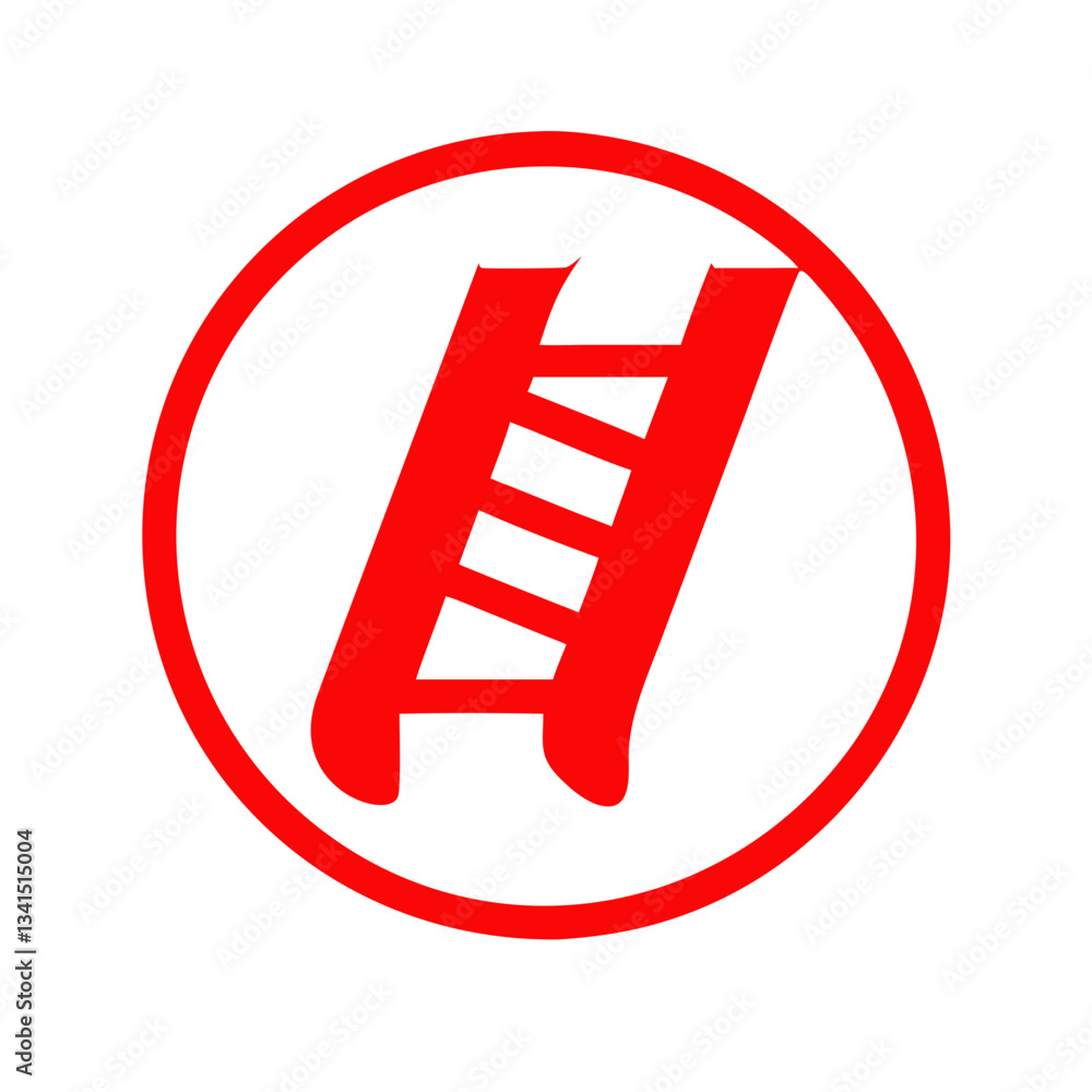 Fire ladder icon for firefighting equipment Fire ladder icon for firefighting equipment