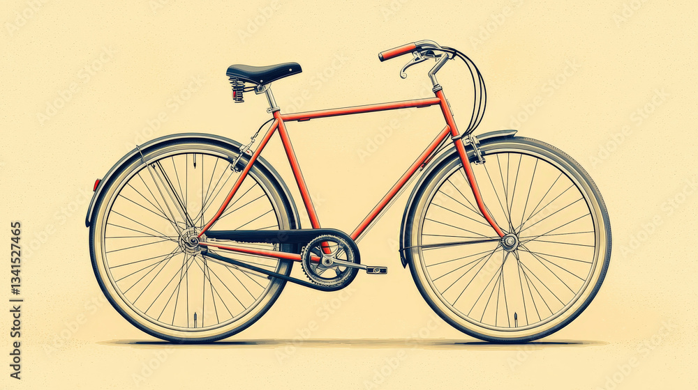 Fototapeta premium Bicycle riding adventure urban environment photography outdoors side view mobility and lifestyle concepts