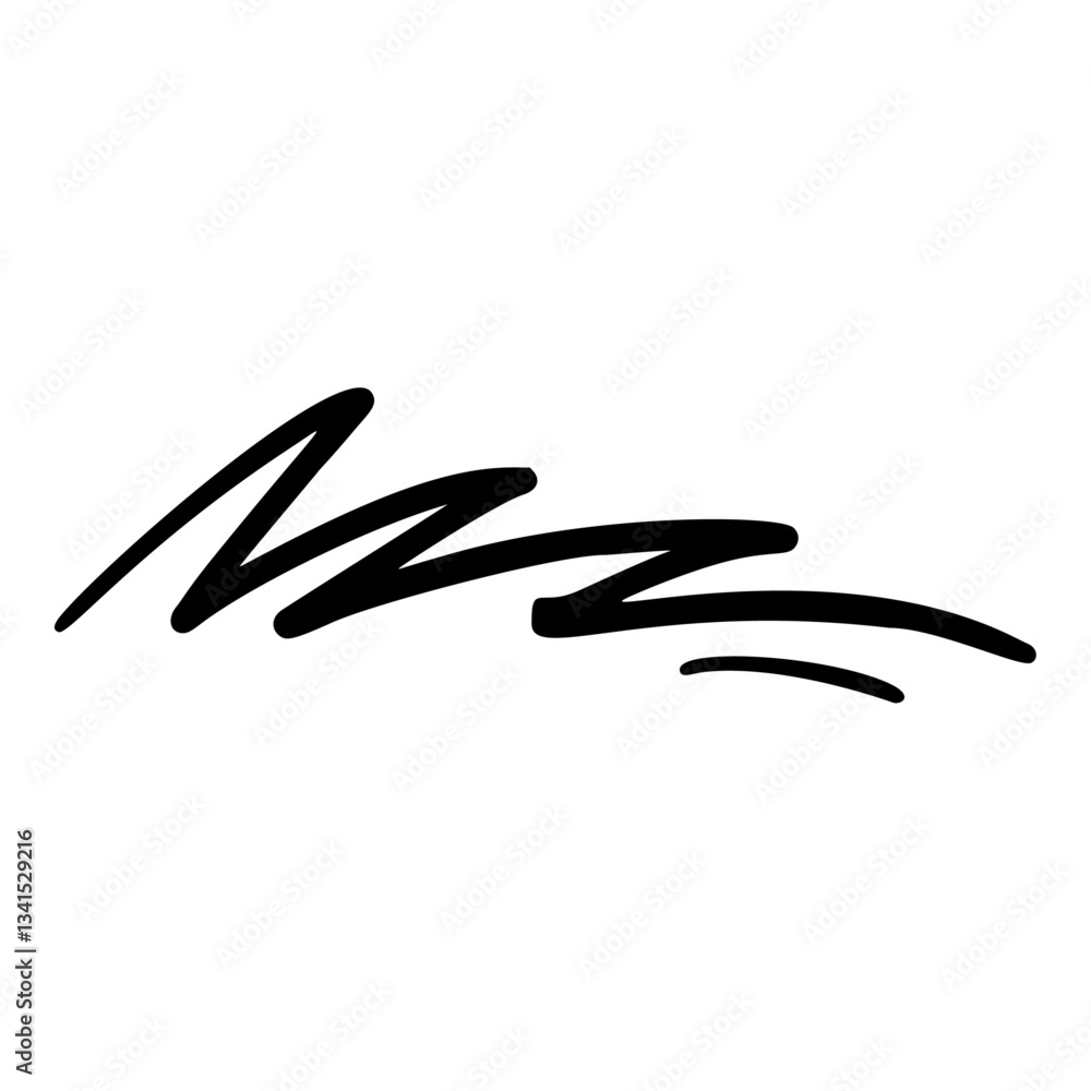Obraz premium Hand drawn squiggly lines and comic-style strokes for emphasis. Wavy brush scribbles, marker effects, and dynamic text underlines.