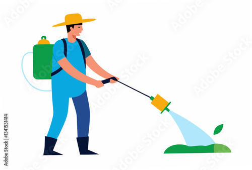gardener with watering can