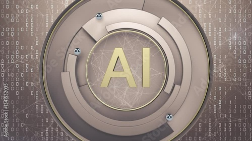 Abstract Technology/Science AI connections background