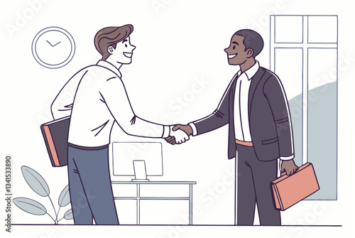 two businessmen shaking hands