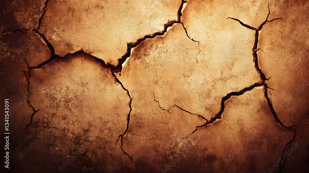 A close-up of dry, cracked earth with deep fissures and a warm brown tone.
A close-up of dry, cracked earth with deep fissures and a warm brown tone.