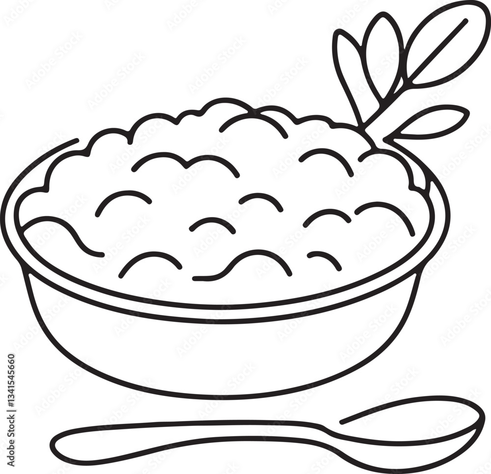 Detailed Line Drawing of Shepherd’s Pie Detailed Line Drawing of Shepherd’s Pie