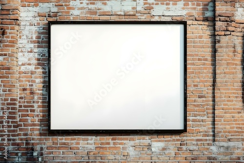 Wallpaper Mural Blank Poster Frame Billboard Display on Old Wall Torontodigital.ca