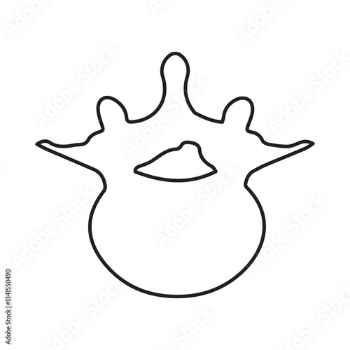 lumbar vertebra line icon