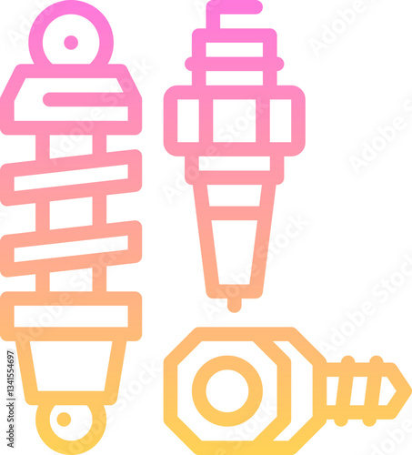Car spare part icon