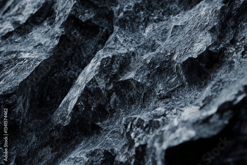  Rough Dark Rock Surface Texture Close-Up