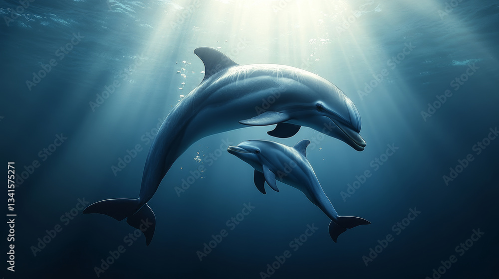 Fototapeta premium dolphin in the sea