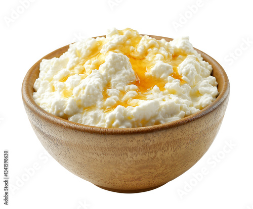 Wallpaper Mural Creamy Greek Yogurt with a Drizzle of Golden Honey, Isolated on a White Background Torontodigital.ca