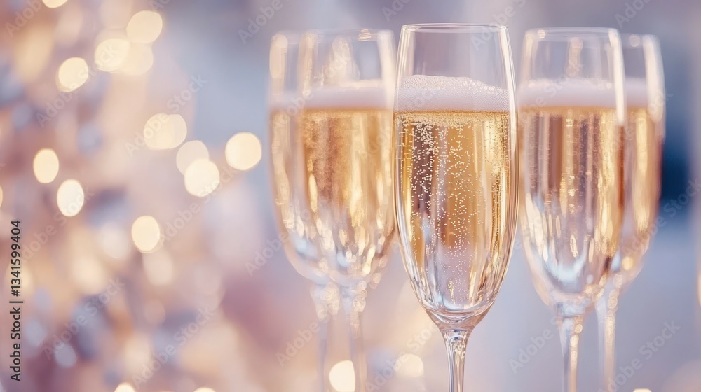 Sparkling Toast: A close-up captures the effervescence of champagne in elegant flutes, ready to celebrate a special occasion with a soft, warm light background. Sparkling Toast: A close-up captures the effervescence of champagne in elegant flutes, ready to celebrate a special occasion with a soft, warm light background.