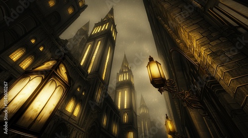Dark City Alley, Nighttime Lights