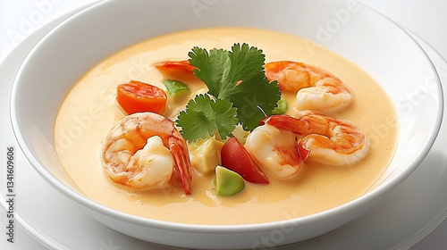Closeup Tom Yum Koong as one of Thai cuisines