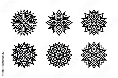 Aztec motif ornament vector illustration