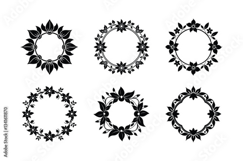 Blossom frame ornament vector illustration