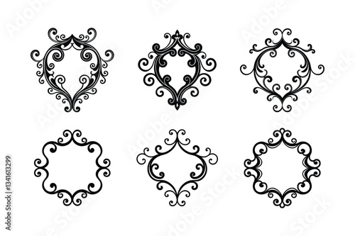 Curly bracket flourish ornament vector