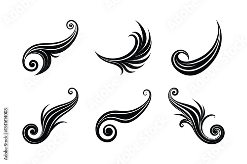 Elegant swoosh ornament vector illustration