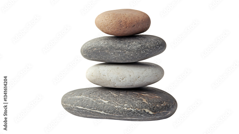 Smooth zen stones are stacked high against black background Smooth zen stones are stacked high against black background