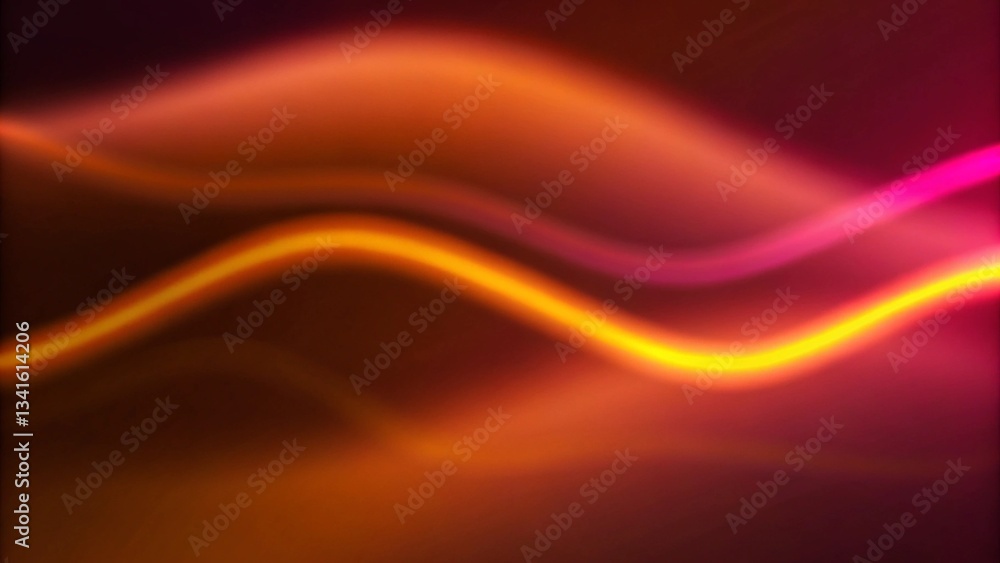 Fototapeta premium Dynamic waves in the ethereal glow of neon lights. The concept merges fluidity of motion with the vibrant allure of neon, embodies both vitality and futuristic sophistication