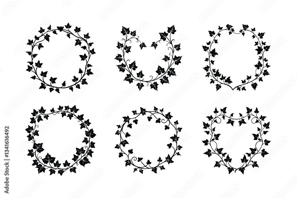 Ivy border ornament vector illustration Ivy border ornament vector illustration