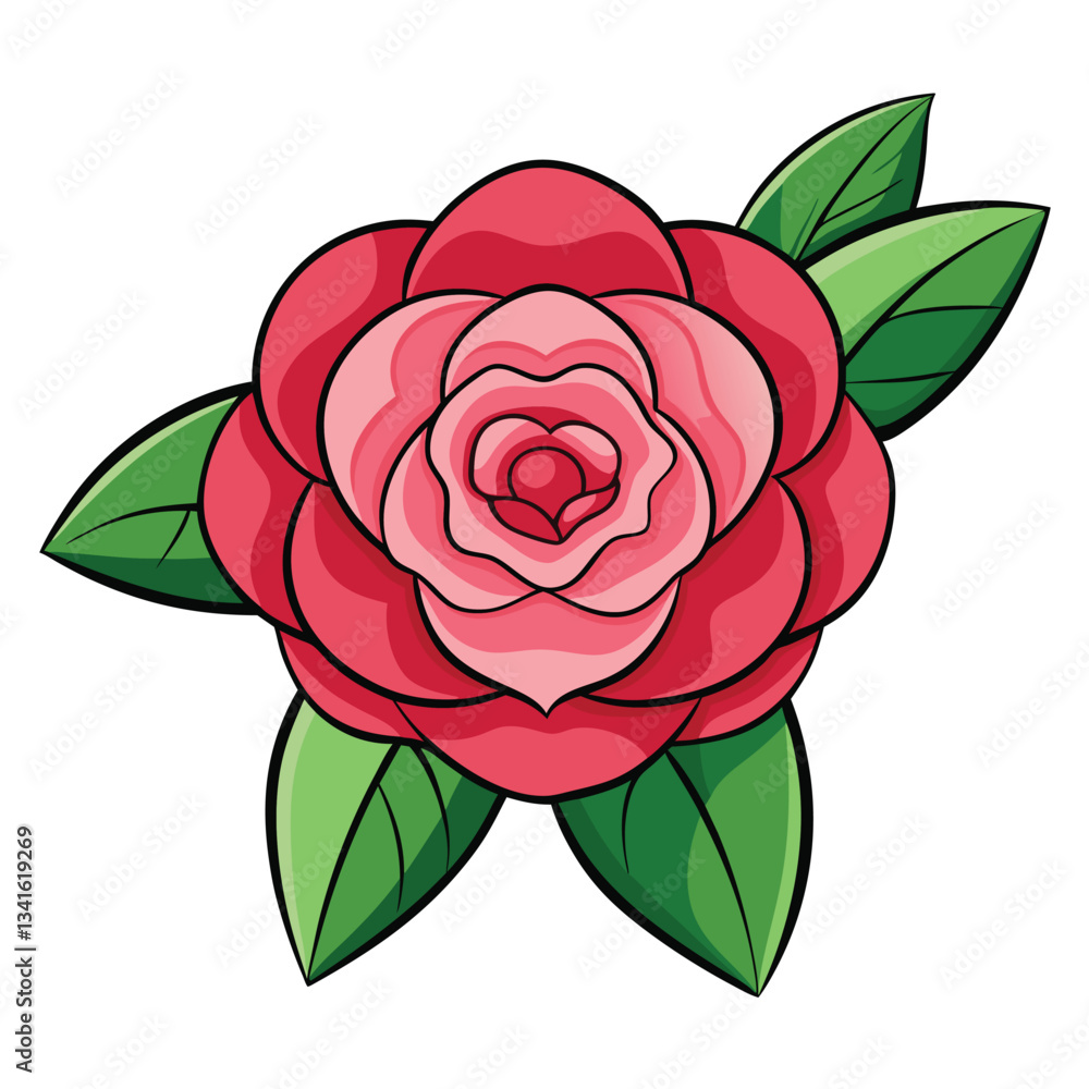 red rose with leaves red rose with leaves