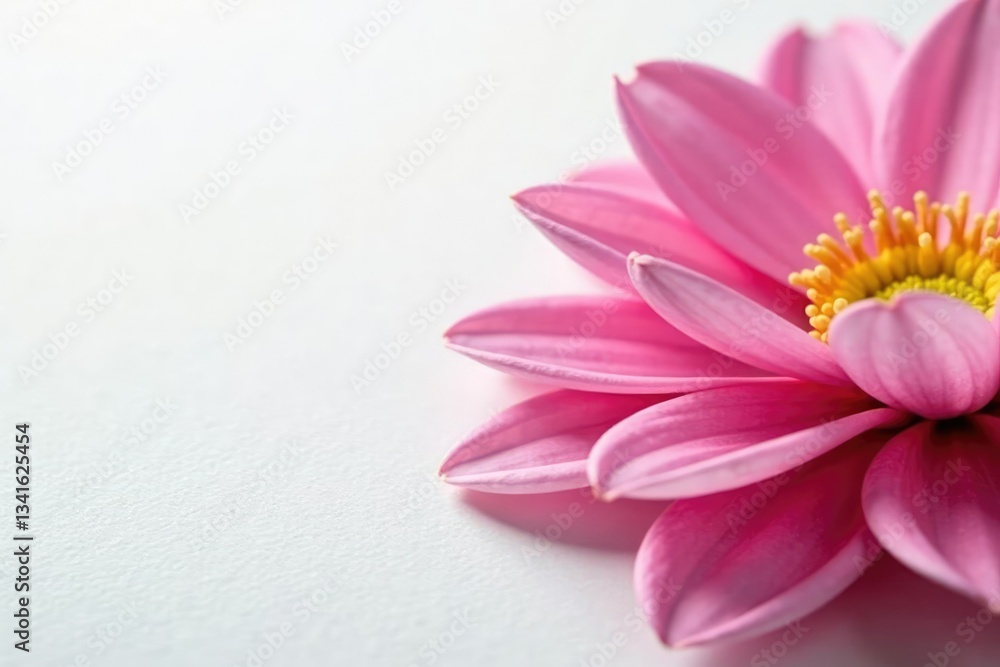 Fototapeta premium Delicate flower petals unfolding on white background, color, garden