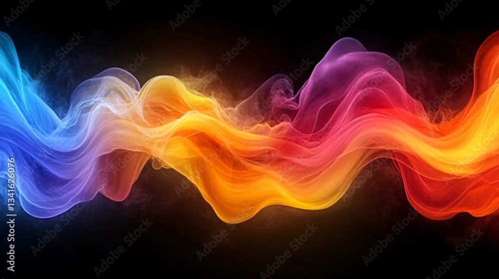 Fototapeta premium Mesmerizing Glow of Colorful Swirls in a Space Vortex with Enchanting Light Effects