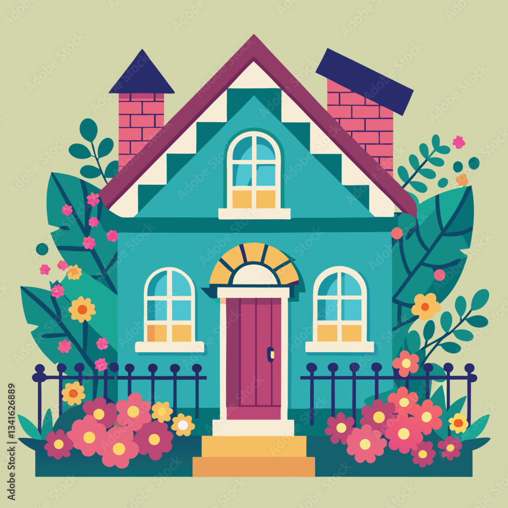 vector illustration of houses vector illustration of houses