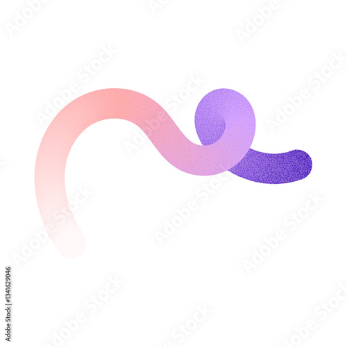 Abstract wavy gradient lines with fluid ribbon shapes, colorful squiggle pattern, geometric doodle elements in fun 3D design. Flat vector illustration isolated on white background.