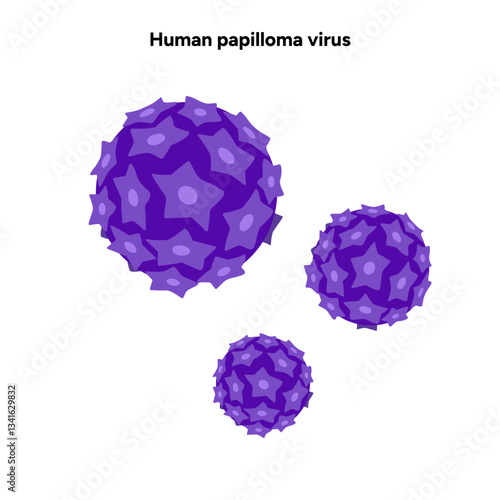 Human papilloma virus in zoom view. Hpv in human