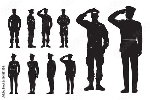 Army Salute Silhouette Bundle – Military Soldier Clipart Set for Veterans, Memorials & Patriotic Designs

Soldier Saluting Silhouettes – Military Vector Set for T-Shirts, Posters, and Memorial Art