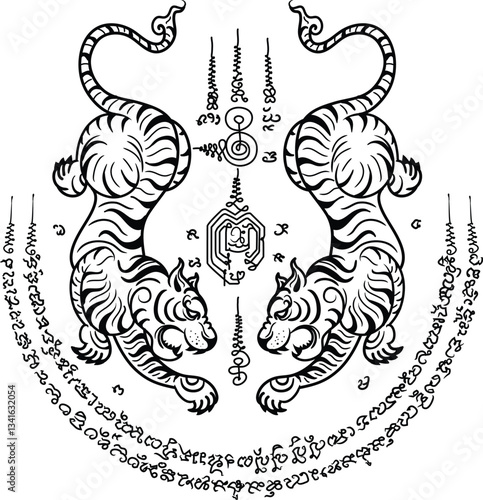 Body tattoos are artistic images that are unique to the beliefs of Thai people.
