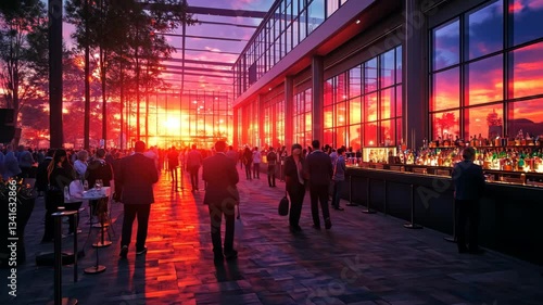 Sunset Cocktail Reception at Modern Venue