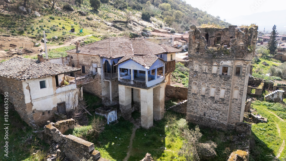 Arpaz Castle, locally known as Arpaz Kalesi, built in the first half of the 19th century by the local Bey (an Ottoman Lord) Hacı Hasan lies in Esenkoy, Nazili, Aydin in Turkey