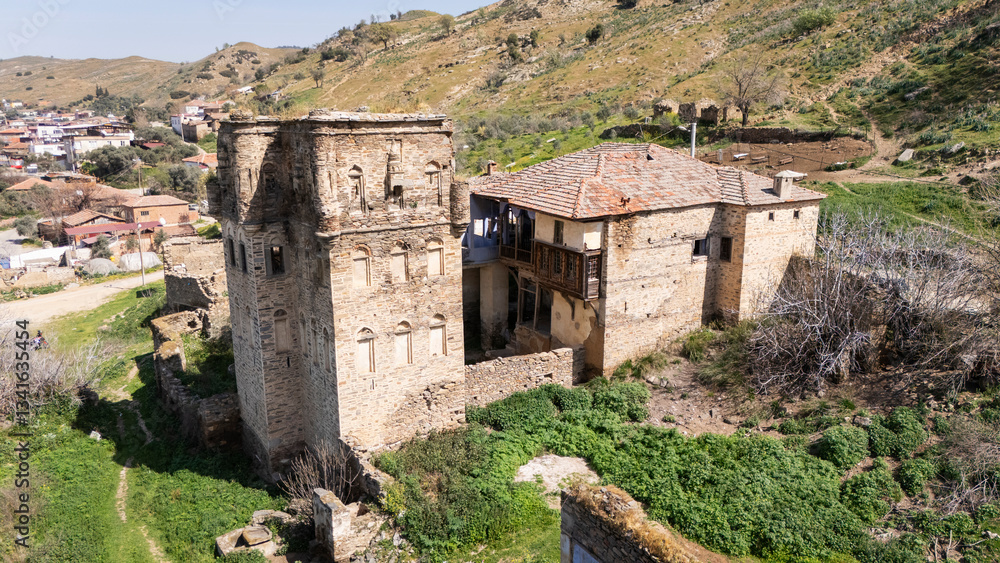 Arpaz Castle, locally known as Arpaz Kalesi, built in the first half of the 19th century by the local Bey (an Ottoman Lord) Hacı Hasan lies in Esenkoy, Nazili, Aydin in Turkey