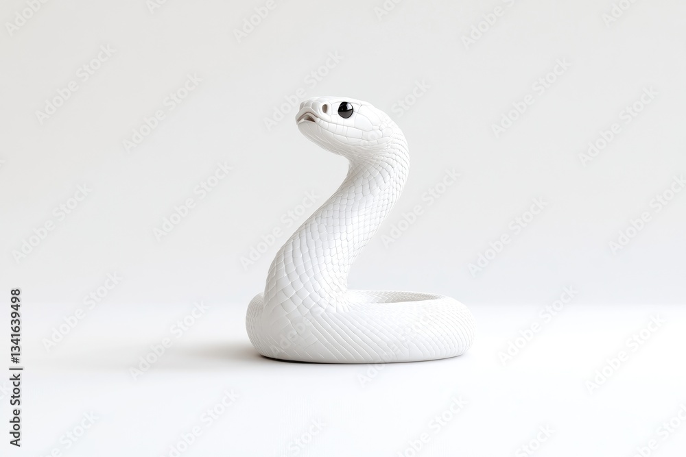 Fototapeta premium White snake figurine (1)