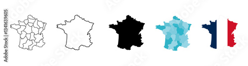 France map icon. France country icons collection. Vector elements