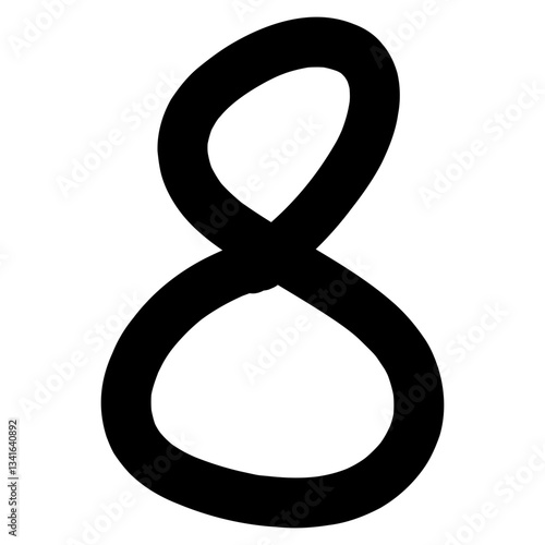 Hand-drawn 8 number icon