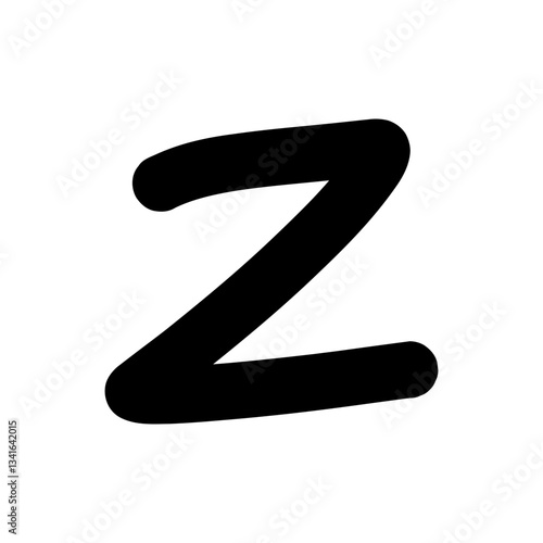 Quadro em tela Hand-drawn Z capital letter shape icon