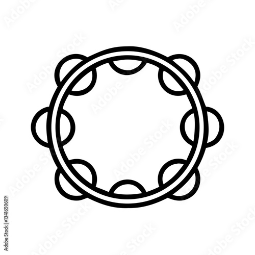 tambourine editable icon design