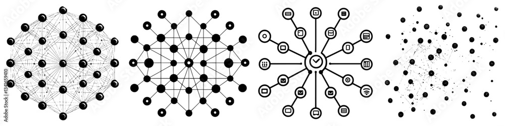 Visual representation of interconnected networks illustrating data flow and connectivity in modern technology systems Visual representation of interconnected networks illustrating data flow and connectivity in modern technology systems