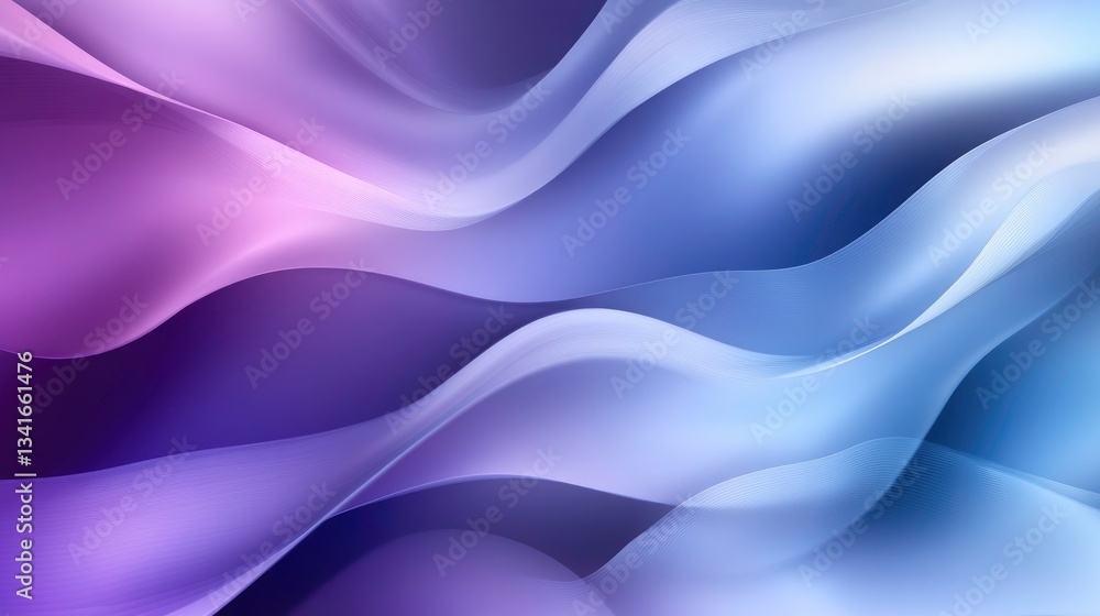 Obraz premium Abstract Background Design with Flowing Purple and Blue Waves