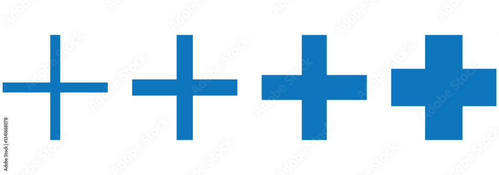Fototapeta premium Plus Icon vector illustration. Add plus sign and symbol .More icon. Set of plus icons. 