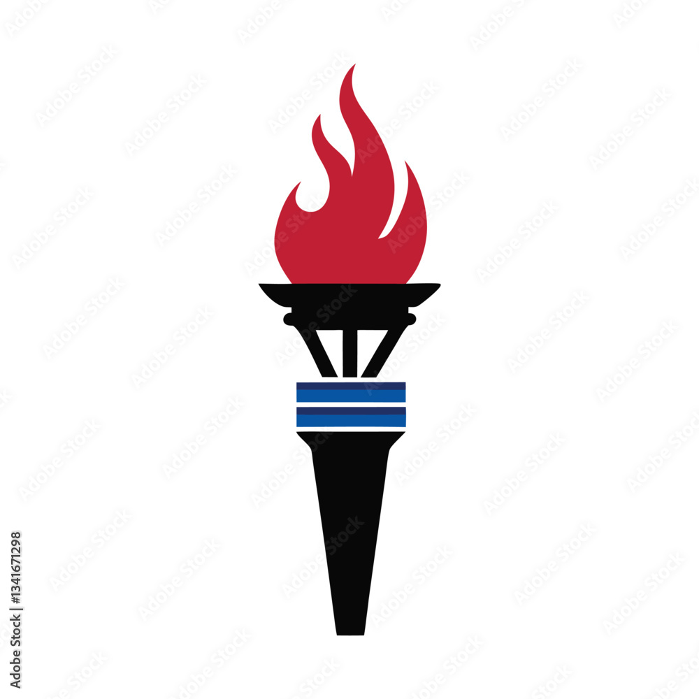 old fashioned torch symbolizing liberty vector illustration old fashioned torch symbolizing liberty vector illustration