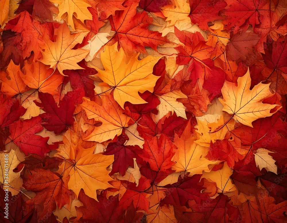 Vibrant Autumn Maple Leaves Background, Red Orange Yellow Foliage, Colorful Fall Season Texture, Natural Leaf Pattern Perfect for Seasonal Decor, Wallpaper, or Backdrop Vibrant Autumn Maple Leaves Background, Red Orange Yellow Foliage, Colorful Fall Season Texture, Natural Leaf Pattern Perfect for Seasonal Decor, Wallpaper, or Backdrop