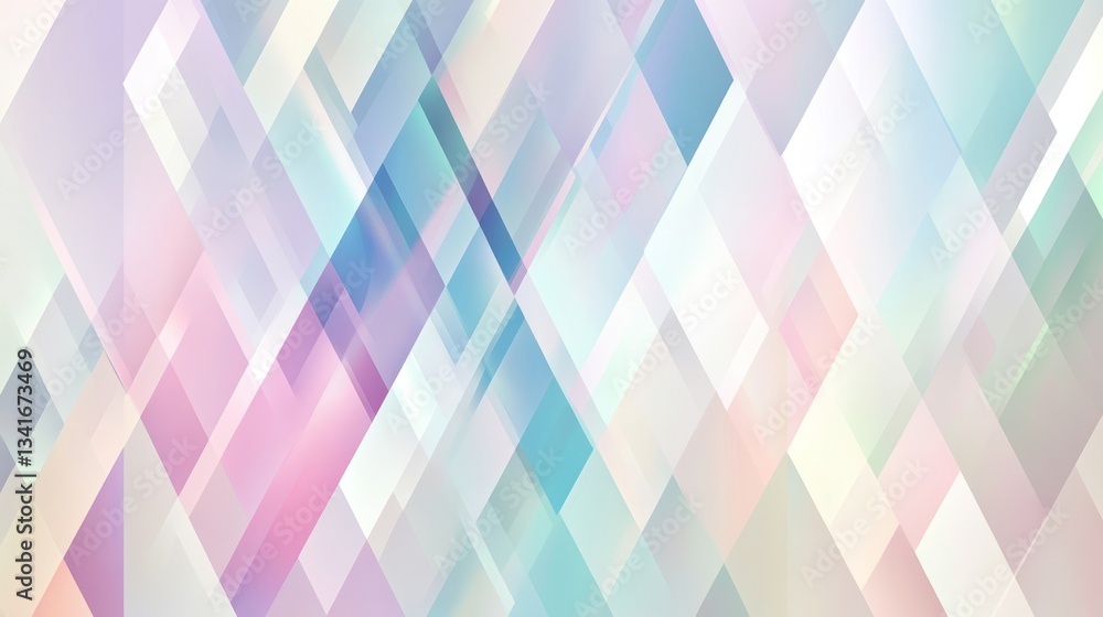A geometric abstraction using a gradient of pastel colors to form overlapping diamond and triangular shapes A geometric abstraction using a gradient of pastel colors to form overlapping diamond and triangular shapes
