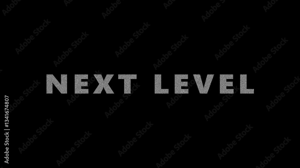 Retro next level words on old tv vhs glitch interference screen Retro next level words on old tv vhs glitch interference screen