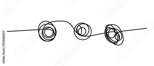 set of messy clew symbols connected icon on white background.