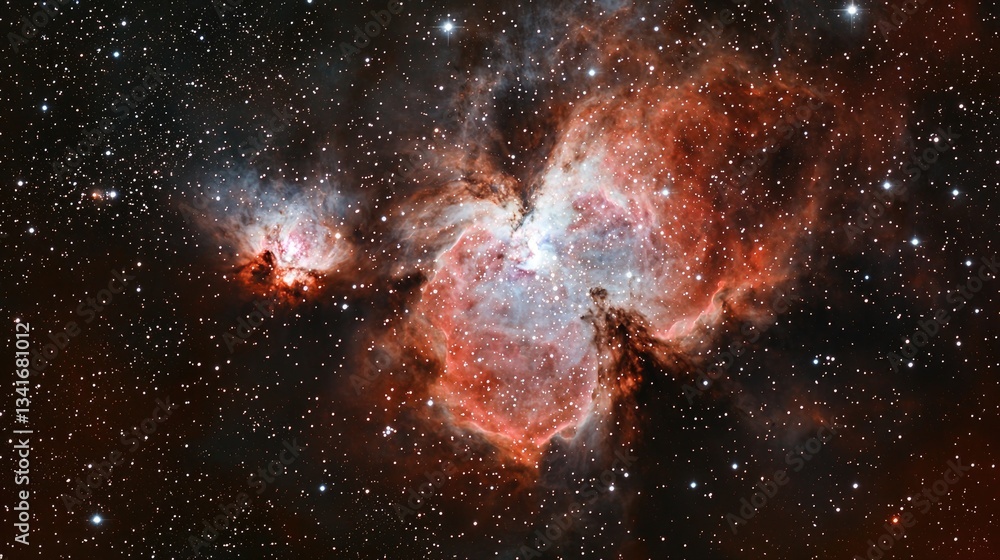Fototapeta premium A tranquil scene of a nebula with stars forming within it